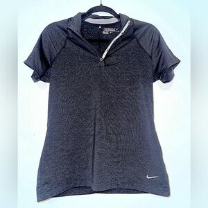 Golf Tour Performance Women's Size Medium Gray Mock Neck Polo Shirt